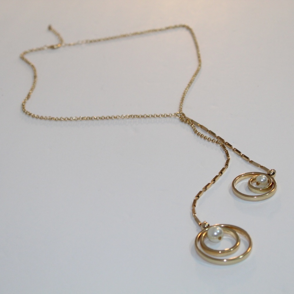 Super LONG Gold Pearls Necklace Chain UNIQUE Fun